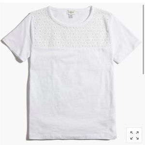 J.Crew Factory Eyelet Yoke T-Shirt